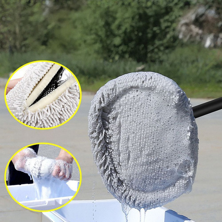 Teleskopowy mop do mycia samochodu czarny