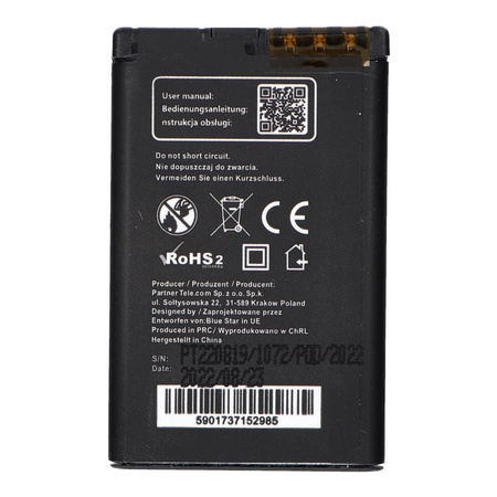 Bateria do Nokia 5220 XM/5630 XM/6303/6730/3720/C3/C5-00/C6-01 1200 mAh Li-Ion Blue Star PREMIUM