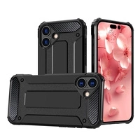 Etui Hybrid Armor pancerne na iPhone 16 - czarne