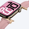 AmazingThing Class Band Lederarmband für Apple Watch 45 / 46 / 49 mm - Rosa
