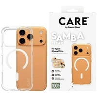 CARE by PanzerGlass Modisches Samba Case mit weißem MagSafe für iPhone 17 Pro - Transparent