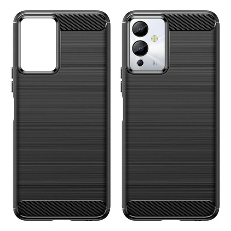 Carbon Case Hülle für Infinix Note 12i flexible Silikon Carbon Hülle schwarz