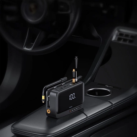 Jump starter Baseus Super Energy BS-CH013 4in1 600A with flashlight / 6000mAh power bank / compressor - black