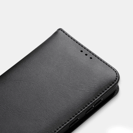 Dux Ducis Hivo Samsung Galaxy S25 Edge Hülle mit Klappdeckel und RFID-Schutz - Schwarz