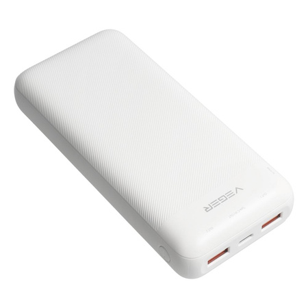 Bateria zewnętrzna (Powerbank) VEGER L20S - 20 000mAh LCD Quick Charge PD 20W biały (VP2039PD  / W2039PD )