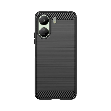 Etui Carbon Case do Xiaomi Redmi 13c elastyczny silikonowy karbonowy pokrowiec - czarny