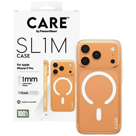 Etui CARE by PanzerGlass SL1M MagSafe na iPhone 17 Pro - przezroczyste