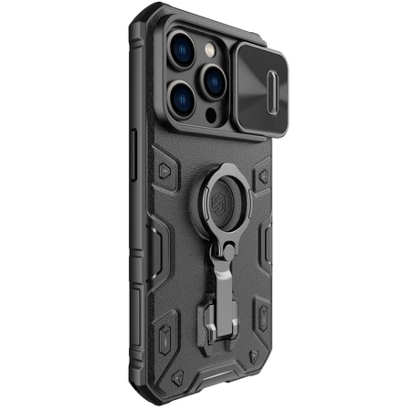 Nillkin CamShield Armor Pro Case etui iPhone 14 Pro pancerny pokrowiec podstawka ring czarny