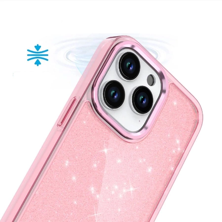 Glitter Case für iPhone 16 Pro – Rosa mit Glitzer