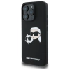 Karl Lagerfeld Silikonhülle Heads Print MagSafe für iPhone 16 Pro - Schwarz