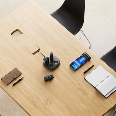 Bateria zewnętrzna (Powerbank) VEGER Pogo zestaw baterii 4 x 5000mAh LED czarny