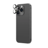 AmazingThing AR Aluminum 3 Lens Glass with Camera Lens Frame for iPhone 16 Pro / 16 Pro Max - Black