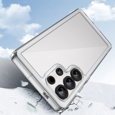 Etui silikonowe Outer Space Case z żelową ramką do Samsung Galaxy S25 Ultra - przezroczyste