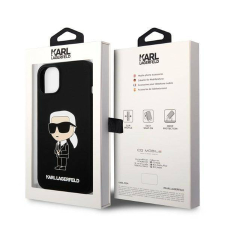 Karl Lagerfeld Silicone NFT Ikonik - Etui iPhone 14 Plus (czarny)