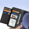 Dux Ducis Lawa Leather Case for Samsung Galaxy S25 with Detachable Magnetic Wallet - Black