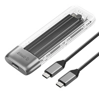 Kieszeń dyskowa M.2 NVME USB-C 3.2 10Gbps - szara