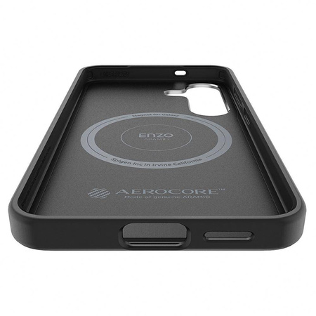 Samsung nakładka Enzo Aramid do Samsung Galaxy S25 Czarno-Srebrna