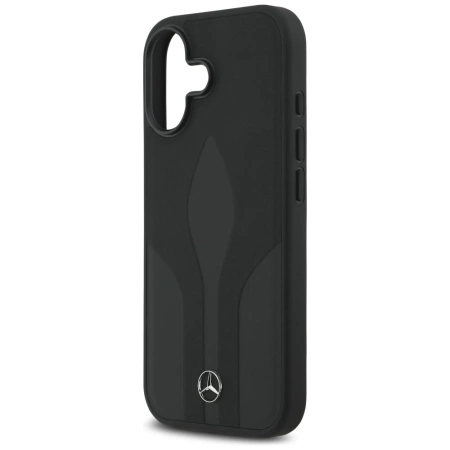Mercedes Leather The Move MagSafe case for iPhone 17 - black