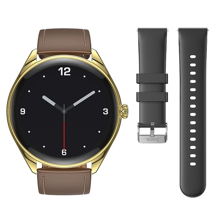 HOCO smartwatch z funkcją rozmowy AMOLED Y22 złoty szampański