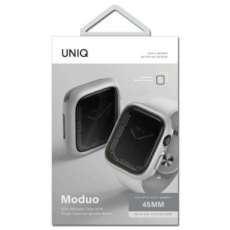 UNIQ etui Moduo Apple Watch Series 4/5/6/7/8/SE 44/45mm kredowy-szary/chalk-grey