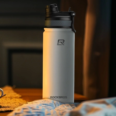 Rockbros 35210029006 thermal bicycle bottle for drinks 650 ml - white