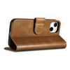iCarer Oil Wax Wallet Case 2in1 Hülle iPhone 14 Leder Flip Cover Anti-RFID braun (WMI14220721-TN)