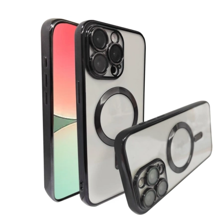Handyhülle Metal MagS iPhone 16 Plus Schwarz
