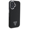 Original Case IPHONE 16 Guess Hardcase Grained Triangle MagSafe (GUHMP16SPGTSPSK) black