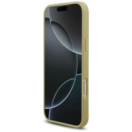 Guess Strass Dreieck Logo Hülle für iPhone 17 Pro Max - Gold
