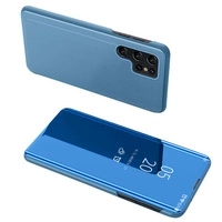 Clear View Case für Samsung S24 Ultra mit Klappe – blau