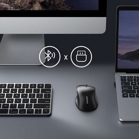 Ugreen ergonomic wireless computer mouse black (MU101)