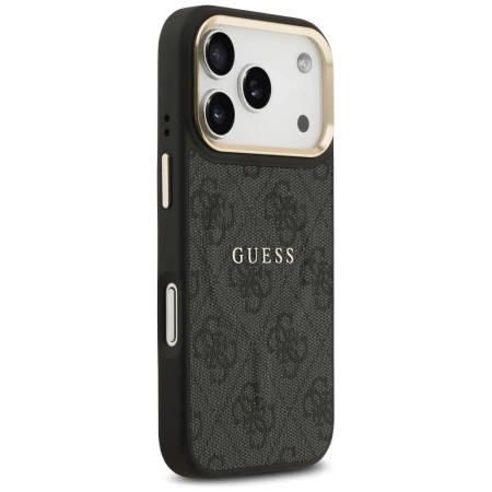 Etui Guess 4G PU Classic Logo MagSafe na iPhone 17 Pro - czarne
