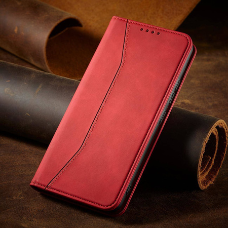 Magnet Fancy Case für Samsung Galaxy S23+ Flip Cover Wallet Stand rot