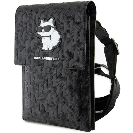 Torebka Karl Lagerfeld Saffiano Monogram Choupette (KLWBSAKHPCK) czarne