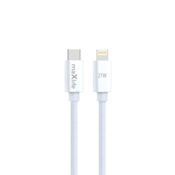Maxlife kabel MXUC-12 USB-C - Lightning 1,0 m 27W biały