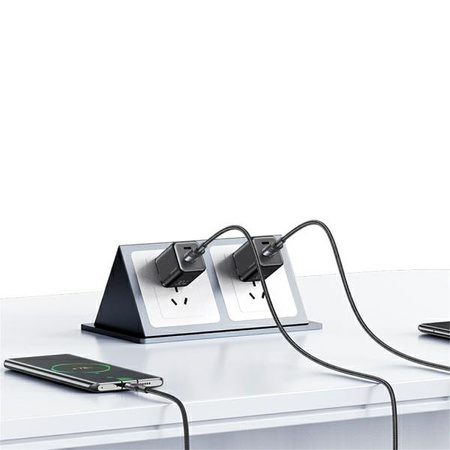 USAMS SET Kabel USB na USB-C 3A 1.2mFast Charging stalowy/tarnish 30 szt. SJ718ZJ01 (US-SJ718)