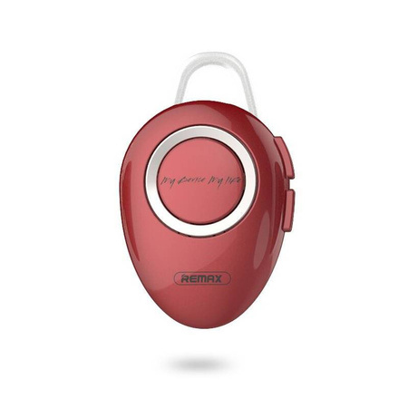 Słuchawka Bluetooth Douszna Zestaw Słuchawkowy REMAX HIFI Sound Quality Single Headset RB-T22 czerwona