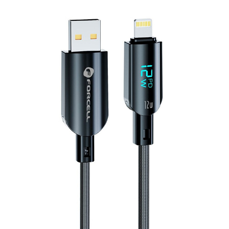 Kabel USB A do Lightning Forcell F-Energy 2,4A 12W Digital 1,2 m C273 czarny