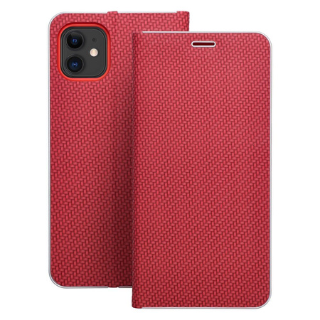 Kabura LUNA Book Carbon do IPHONE 16 Pro Max czerwony