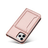 Magnet Card Case for iPhone 12 Pro Pouch Card Wallet Card Holder Pink