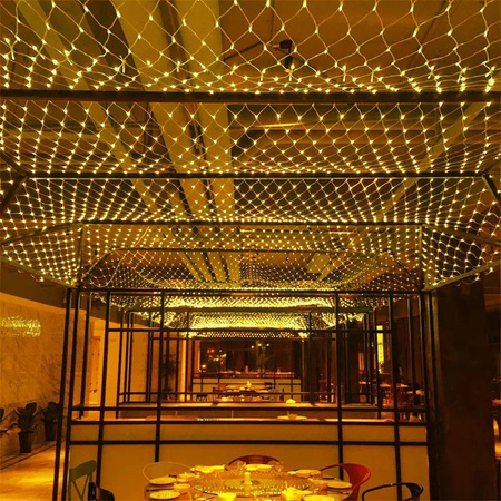 Sieć / Kurtyna Ledowa (320 lampek LED) 3m x 3m, WARM WHITE / CIEPŁY BIAŁY