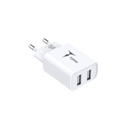 ŁAD SIEC T-PHOX POCKET SERIES 2xUSB TCC-224 12W 2.4A WHITE