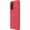 Nillkin Super Frosted Shield gehärtete Hülle + Ständer für Xiaomi Redmi Note 11S / Note 11 rot