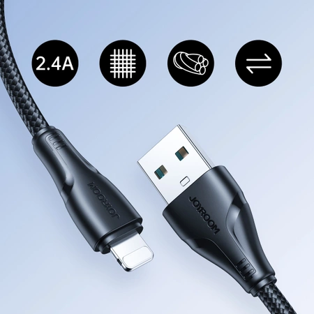 Joyroom cable USB - Lightning 2.4A Surpass Series 3 m black (S-UL012A11)