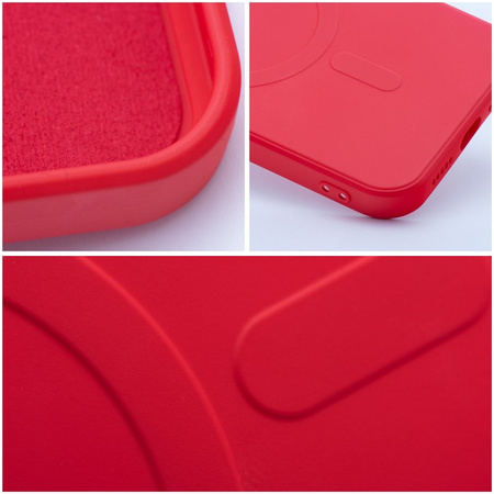 Futerał Silicone Mag Cover kompatybilny z MagSafe do SAMSUNG S24 PLUS czerwony