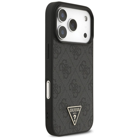 GUESS futerał do IPHONE 17 Pro kompatybilny z MagSafe GUHMP17LP4TSDPPSK (4G PU W/ Strap Triangle Logo) czarny