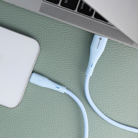 Kabel USB A do USB C Forcell F-Energy QC4.0 3A 66W Silicone 1 m C342 niebieski