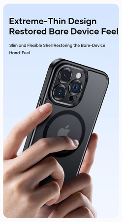 Rock Etui Guard Touch Matte Series Magnetic do Iphone 15 Plus czarne