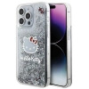 Hello Kitty Liquid Glitter Charms Kitty Head Hülle für iPhone 15 Pro Max – Silber