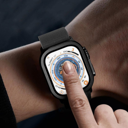 SZKŁO HARTOWANE TECH-PROTECT GLASS RING 2-PACK APPLE WATCH ULTRA 1 / 2 (49 MM) BLACK